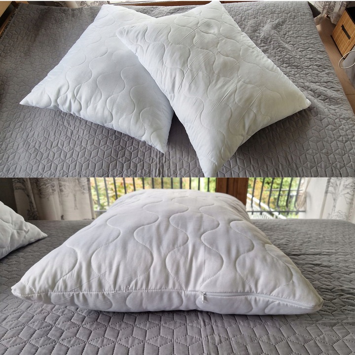 2x PODUSZKA 70x80 ANTYALERGICZNA PIKOWANA ZAMEK 1100g Gruba i Puszysta
