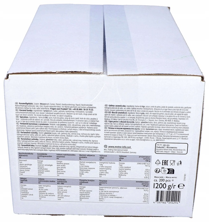 CIASTKA DO KAWY karmelowe RIOBA Thank You 1200g 200szt pakowane pojedynczo