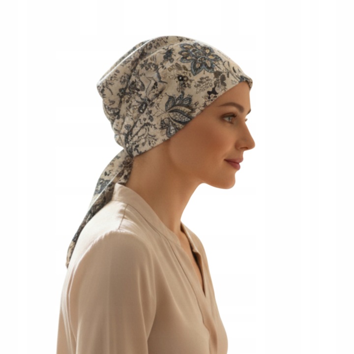 Chustka damska Aga x-81 z bawełny czapka marszczona także po