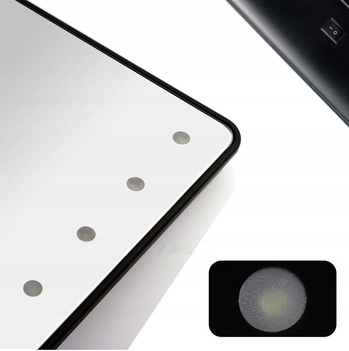 PODŚWIETLANE LUSTERKO KOSMETYCZNE DO MAKIJAŻU LED