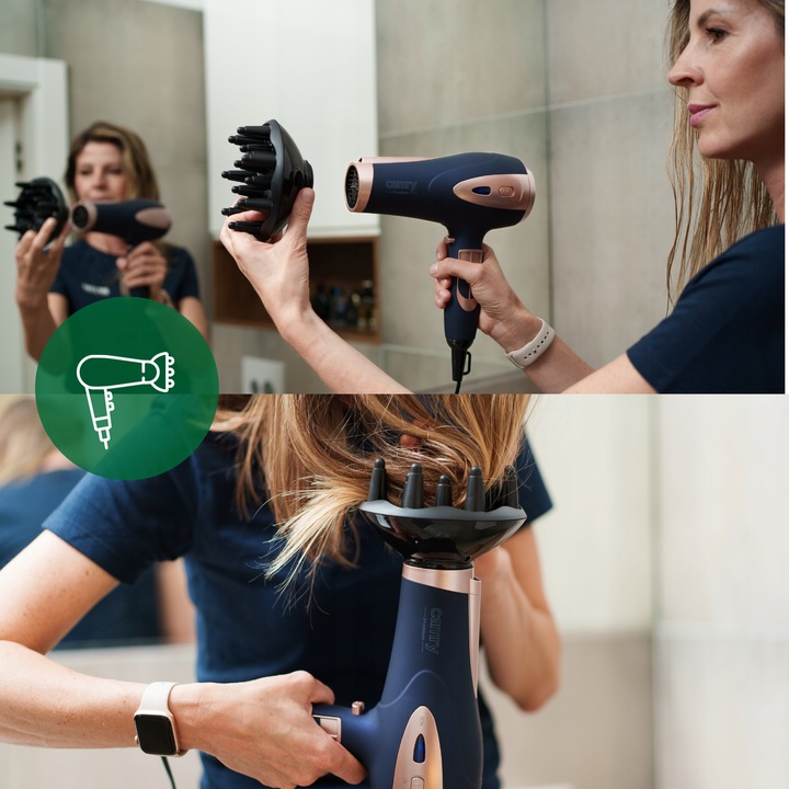 Suszarka do włosów 2400W Z JONIZACJĄ Zimny nawiew + Koncentrator i Dyfuzor