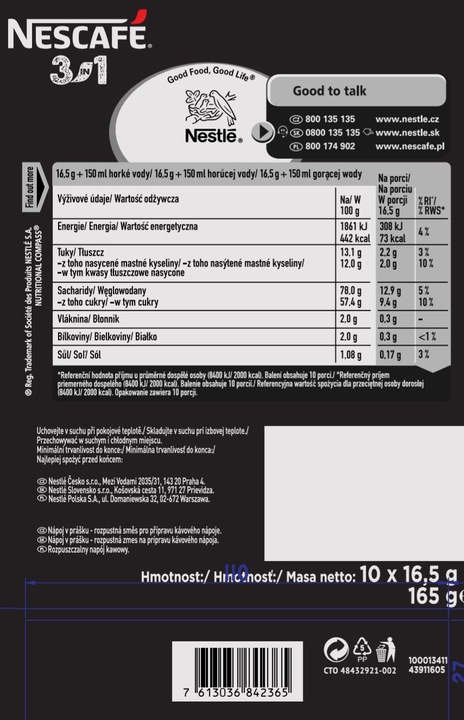 (x8) NESCAFE Torba 3w1 Classic 10tb