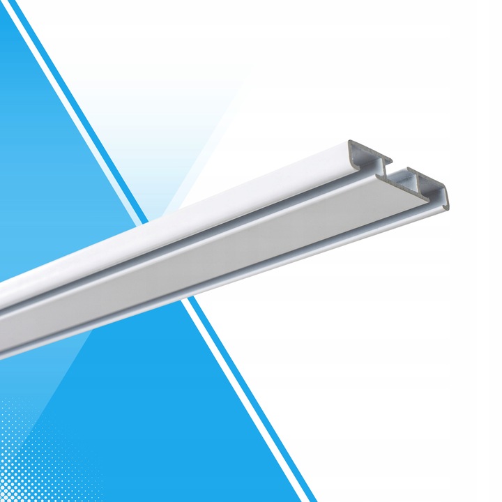 KOWALSKI SZYNA SUFITOWA ALUMINIOWA BIAŁA 150 CM POJEDYNCZA PODWÓJNA