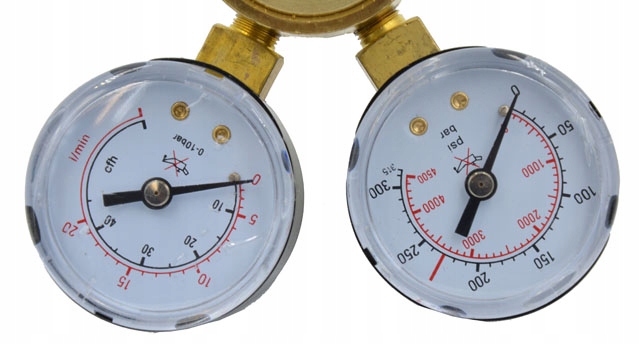 Reduktor CO2/ARGON z dwoma zegarami + króciec
