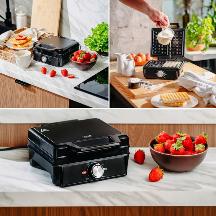 GOFROWNICA 2000W OPIEKACZ DO GOFRÓW MOCNA Z REGULACJĄ TEMPERATURY