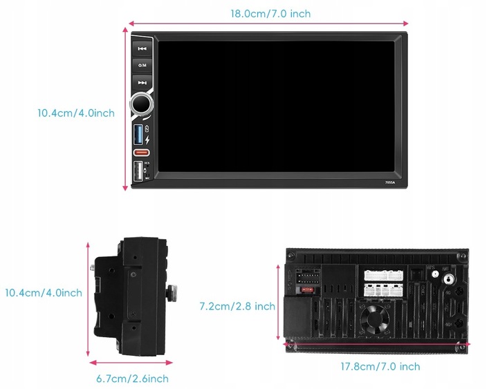 RADIO SAMOCHODOWE 2 DIN 4GB RAM ANDROID AUTO CARPLAY ANDROID 15 RDS