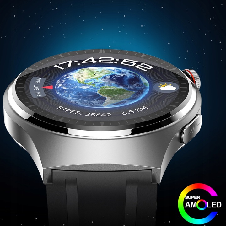 SMARTWATCH ZEGAREK MĘSKI EKG POMIAR CUKRU HRV ROZMOWY 3 PASKI SZKŁO MENU PL