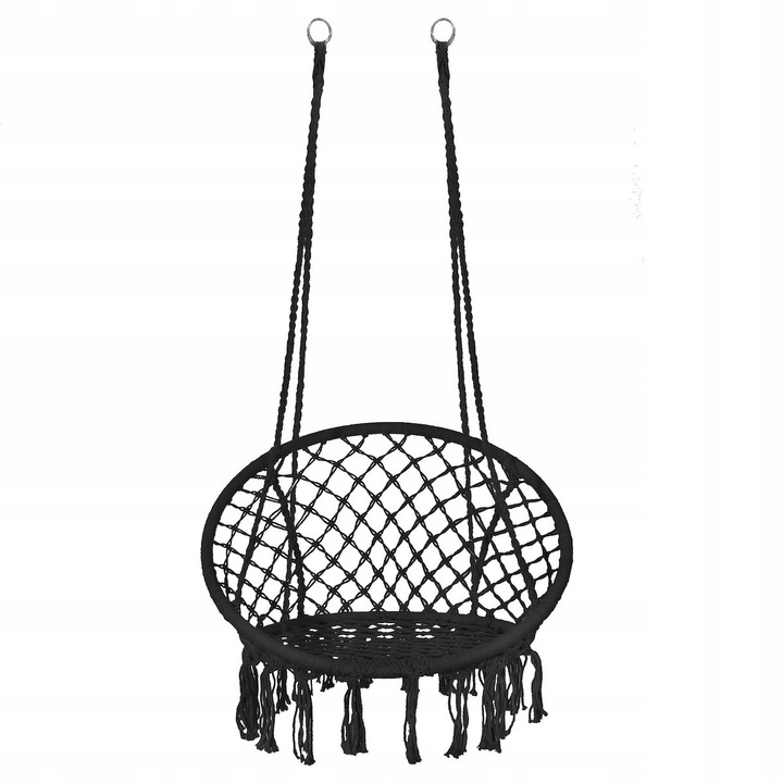 FOTEL WISZĄCY HUŚTAWKA OGRODOWA BOCIANIE GNIAZDO BOHO DO DOMU OGRODU 120CM