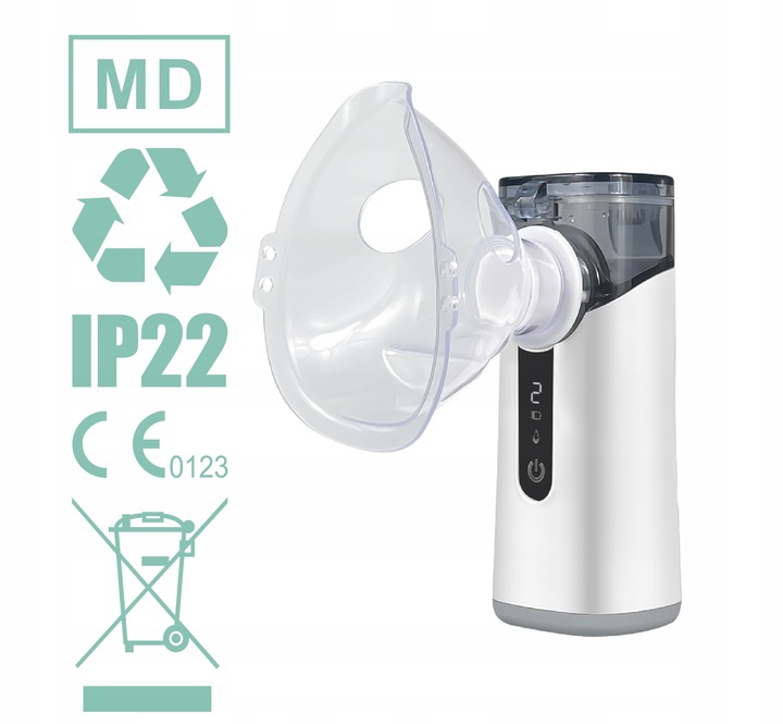 INHALATOR NEBULIZATOR DLA DZIECI DOROSŁYCH SIATECZKOWY PRZENOŚNY BEZPRZEWOD