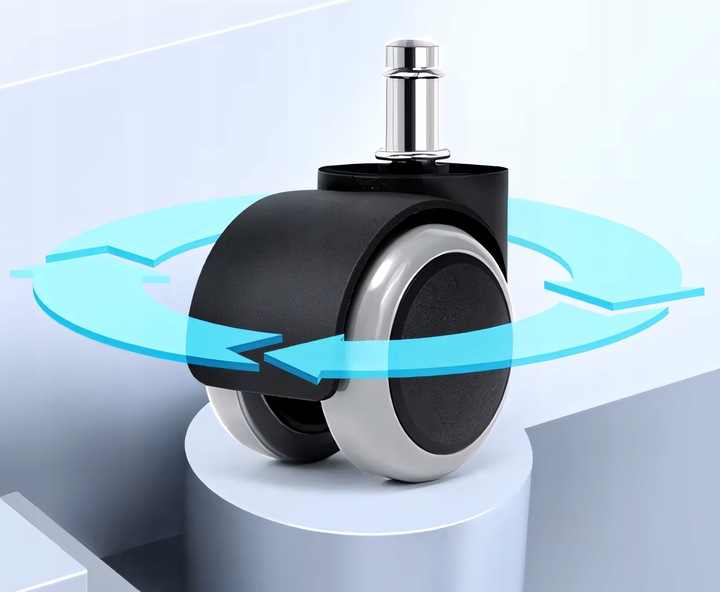 KÓŁKA DO FOTELA OBROTOWEGO 5X KRZESŁA NIE RYSUJĄ PODŁOGI BEZ RYS BIAŁE