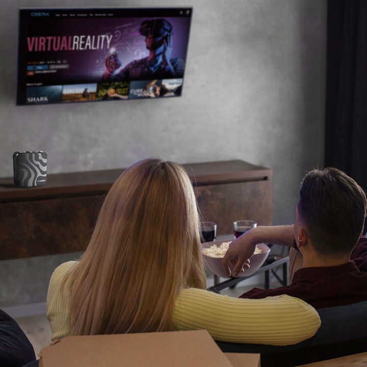 SMART TV BOX ANDROID 9 64BIT 6K WIFI 802.11N HDR + PILOT WEJŚCIE LAN