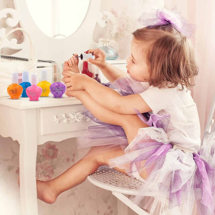 ZESTAW DO PIELĘGNACJI STUDIO SALON PAZNOKCI LAKIER DLA DZIECI DZIEWCZYNKI