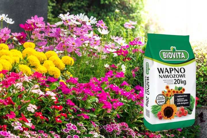 Wapno Nawozowe Pyliste Naturalne Źródło Wapnia dla Gleby 20kg Biovita