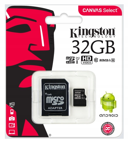 KINGSTON KARTA PAMIECI 32GB MICRO SD class 10 UHS