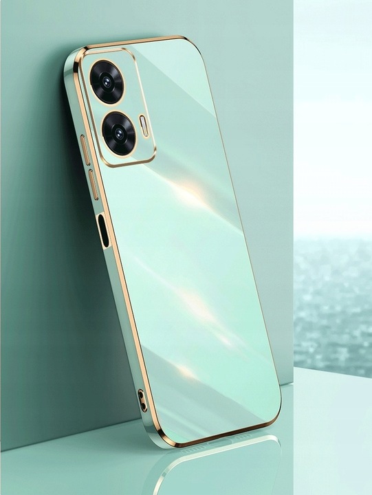 ETUI GLAMOUR GOLD CASE PLATING do MOTOROLA MOTO G85 5G +SZKŁO HARTOWANE