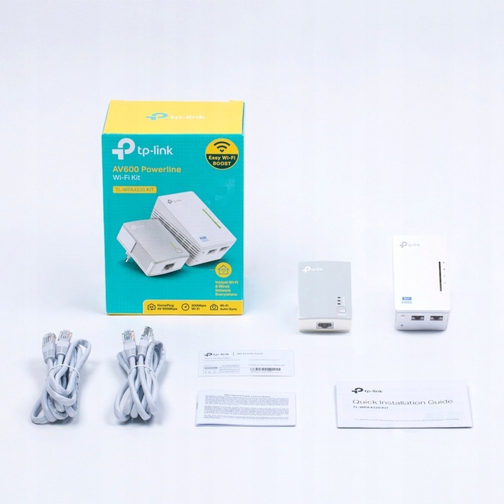 Transmiter sieciowy Power Line TP-Link TL-WPA4220KIT z WiFi zestaw