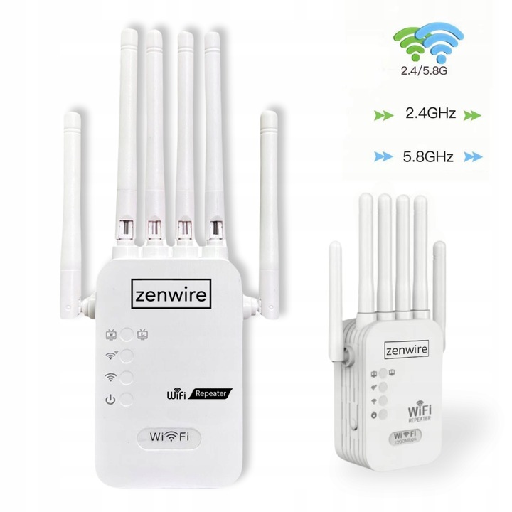 Mocny Wzmacniacz Sygnału Zasięgu Sieci Wifi 5G Repeater Zewnętrzny Extender