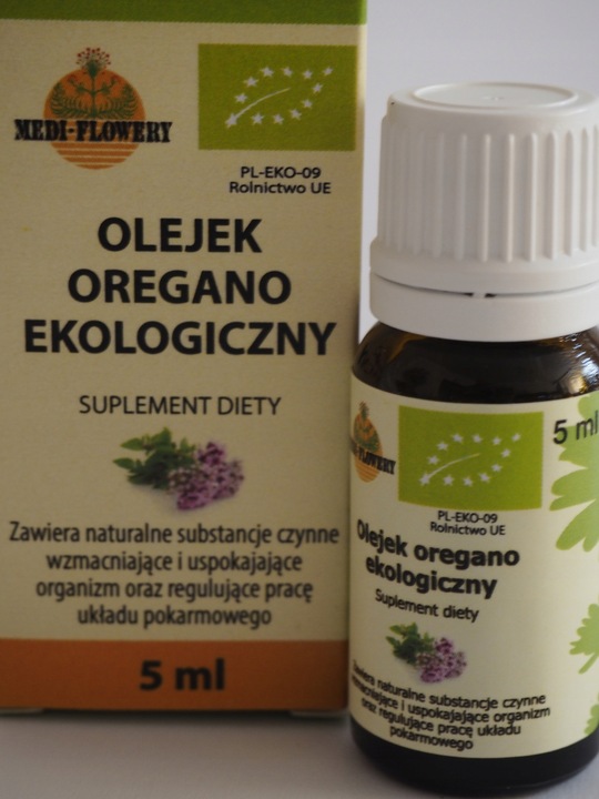 naturalny Olejek Oregano ekologiczny suplement diety 5ml Medi-Flowery bio