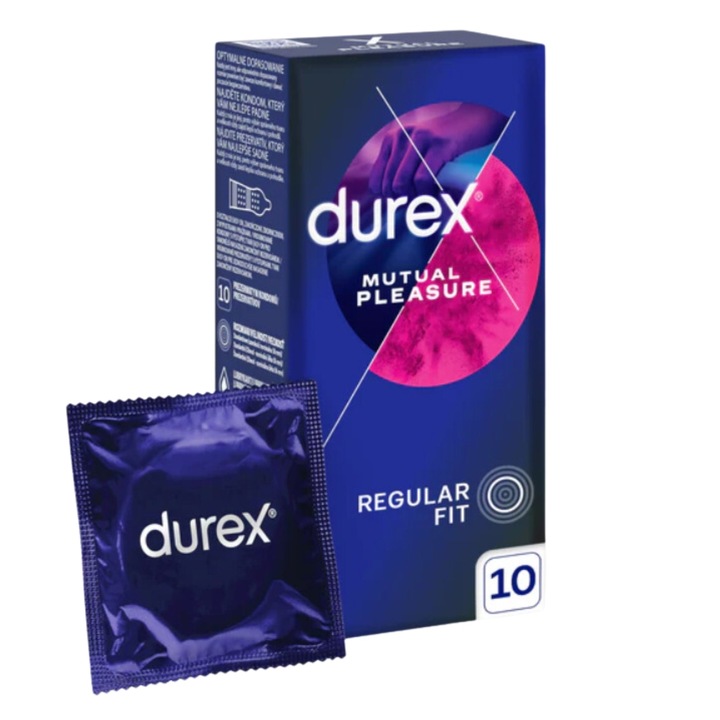 DUREX prezerwatywy MUTUAL PLEASURE Przedłużające Stosunek Stymulujące 10szt