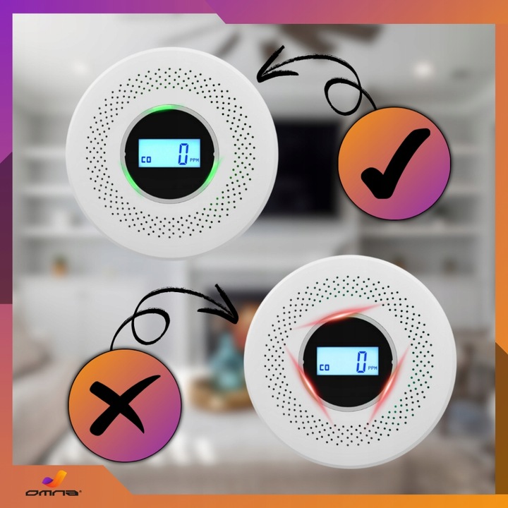 Czujnik czadu i dymu detektor tlenku węgla JKD 512COM certyfikowany