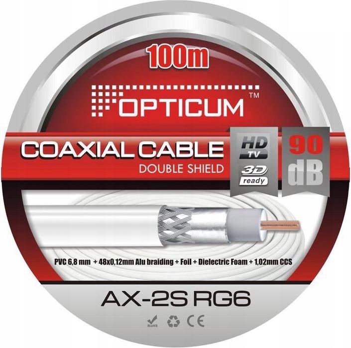 ANTENA TV NAZIEMNEJ Kierunkowa DVBT2 COMBO 4K do 200km na 3TV + KABEL