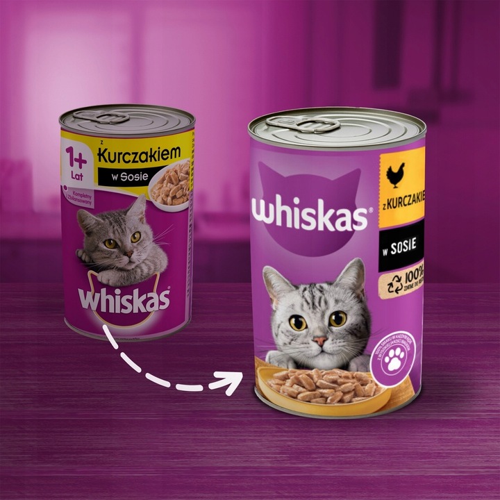 WHISKAS Kurczak 24x400g Puszka karma dla kotów