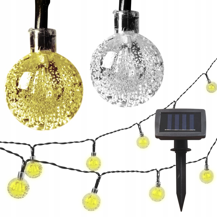 GIRLANDA SOLARNA OGRODOWA KULKI 20 LED