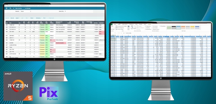 Pix ProTask Komputer Ryzen 5 32GB DDR4 1000GB NVMe Windows 11 Mocny Wydajny