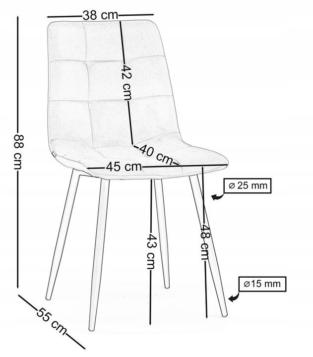 KRZESŁO TAPICEROWANE PIKOWANE WELUROWE DO SALONU JADALNI BEŻOWE PARMA