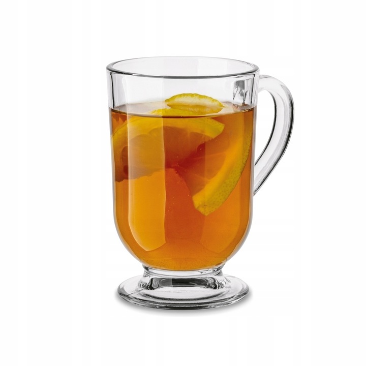 SZKLANKI do KAWY KUBEK z Uchem WYSOKIE Szklane Tadar Latte Mocha 6x300 ml