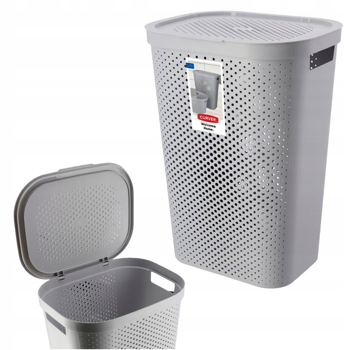 Kosz na pranie Curver INFINITY 60L szary brudownik