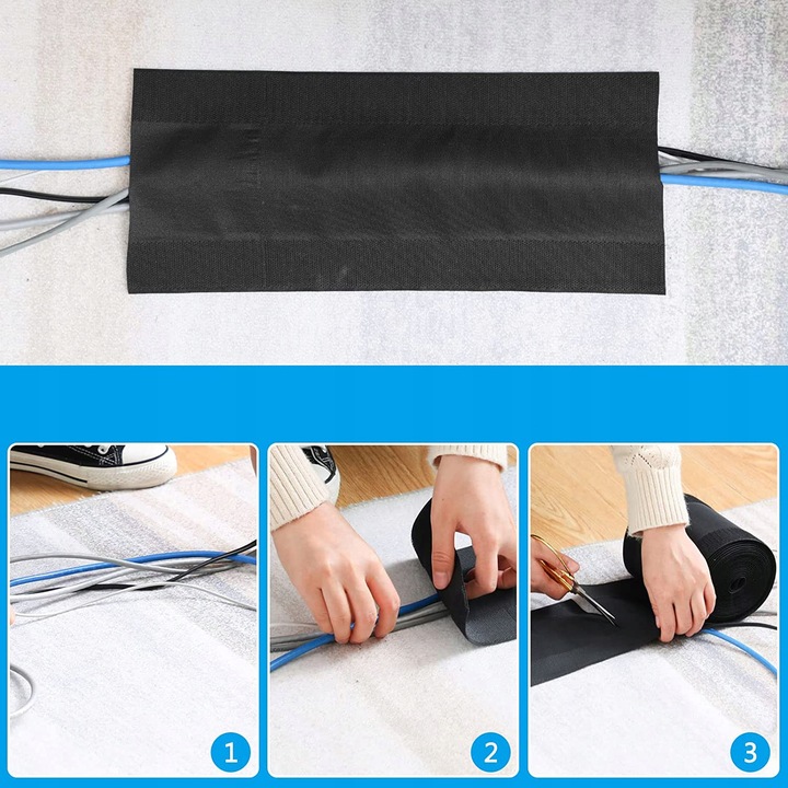 TAŚMA RZEP MASKOWNICA KABLI DYWANU WYKŁADZINY 5m