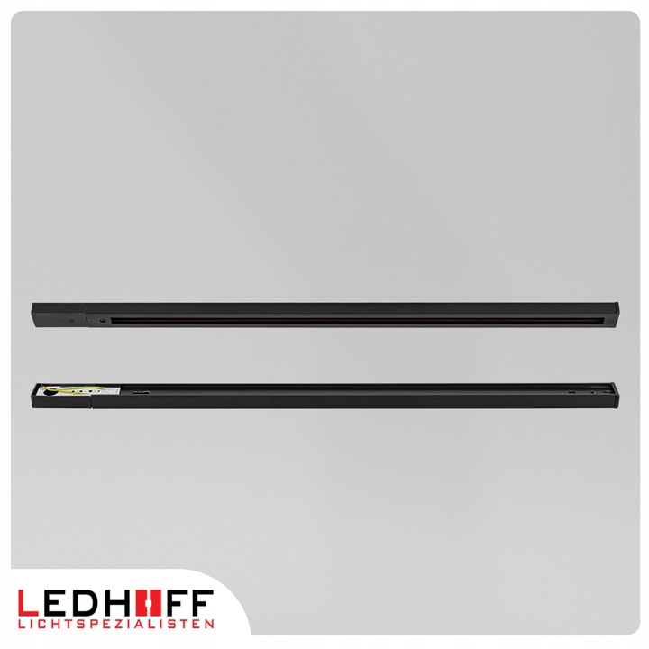 Szyna oświetleniowa LED szynoprzewód 1m czarna LISTWA z miejscem na