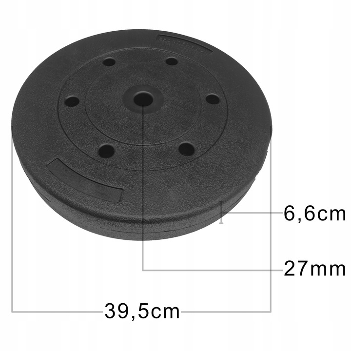 Obciążenie bitumiczne 15kg talerz kompozytowy 27mm cementowe