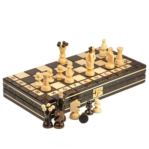 SZACHY DREWNIANE KLASYCZNE DRUKOWANE 31x31