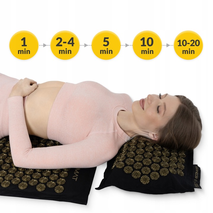 MATA DO AKUPRESURY ECO Z KOLCAMI ZDROWOTNA RELAKS MASAŻ PODUSZKA TORBA