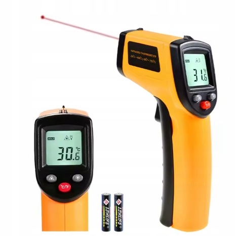 PIROMETR LASEROWY TERMOMETR BEZDOTYKOWY LCD -50 +380°C MIERNIK PODCZERWIEŃ
