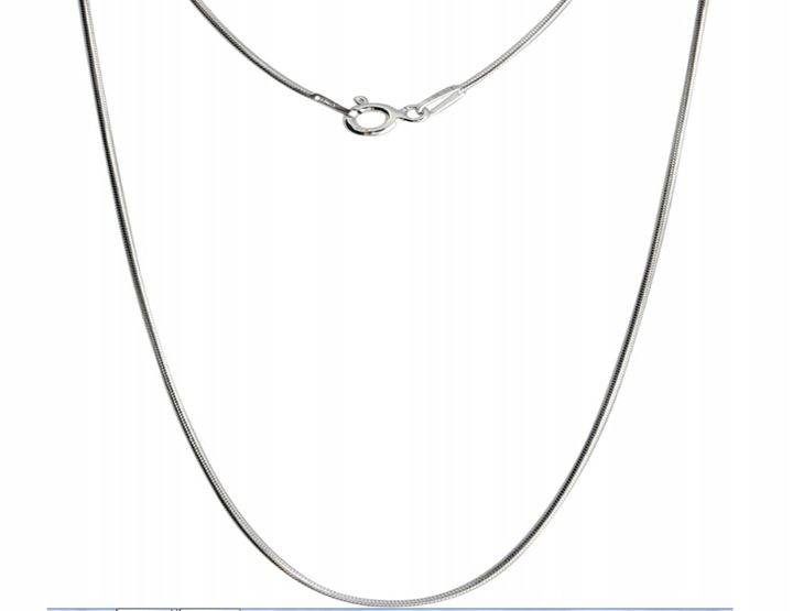 ŁAŃCUSZEK SREBRNY DAMSKI 925 NASZYJNIK GRUBA LINKA ŻMIJKA ŻYŁKA OKRĄGŁA
