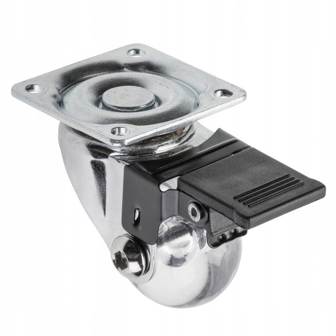 Kółka meblowe obrotowe Brazylia przezroczyste FI 35mm GTV - 4 Sztuki