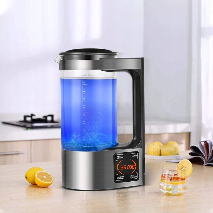 GENERATOR AKTYWNEGO WODORU JONIZATOR SZKLANY 2L WODY WODOROWEJ HEELLY