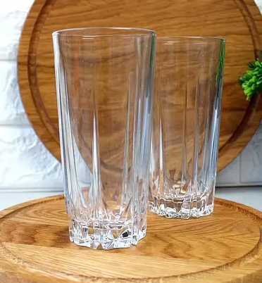 6x SZKLANKI 330ML WYSOKIE DO DRINKÓW NAPOJÓW WODY KOMPLET ZESTAW SZKLANEK