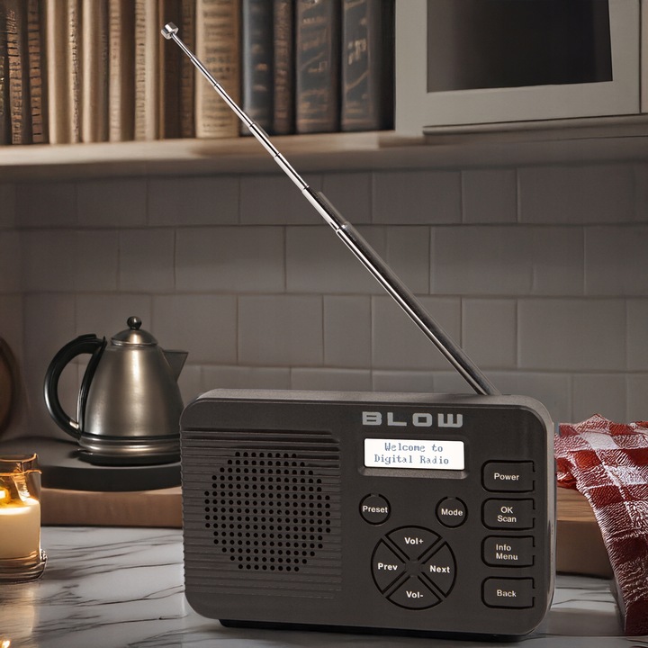 RADIO CYFROWE KUCHENNE BUDOWLANE PRZENOŚNE LCD BLUETOOTH DAB+ FM AUX