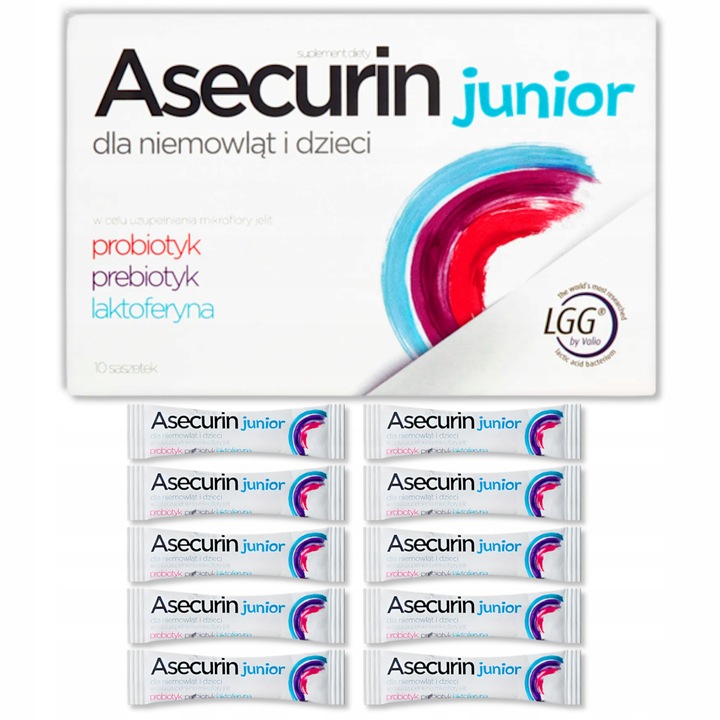 Asecurin Junior dla niemowląt i dzieci, 10 sasz.