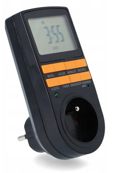 PROGRAMATOR CZASOWY WŁĄCZNIK WYŁĄCZNIK LCD CYFROWY HARMONOGRAM 7 DNI 10 UST