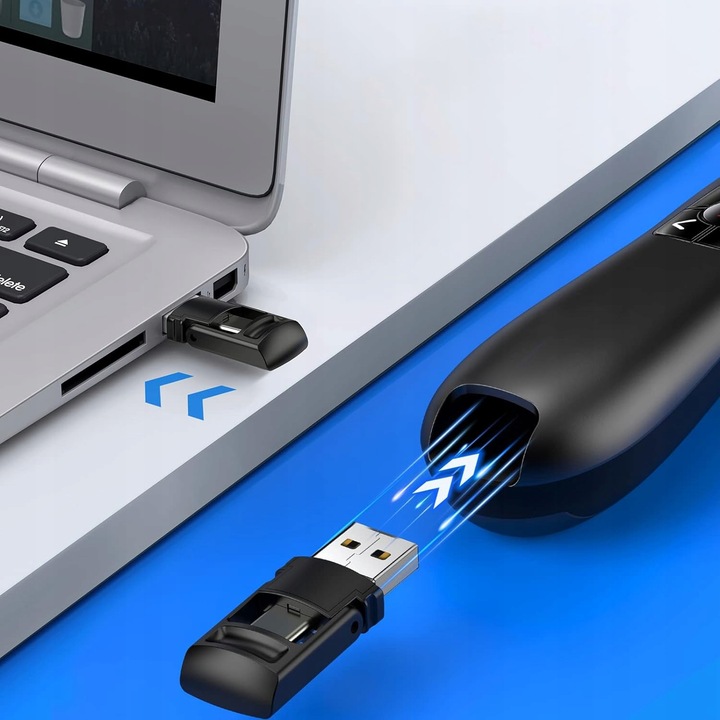 WSKAŹNIK PREZENTER LASEROWY PILOT BEZPRZEWODOWY DO PREZENTACJI LASER USB