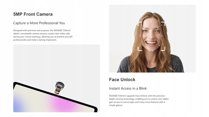 DOOGEE T20MINI Tablet 9GB/128GB 8.4" 2K WIFI OTG 5060 mAh 4G LTE Android 13