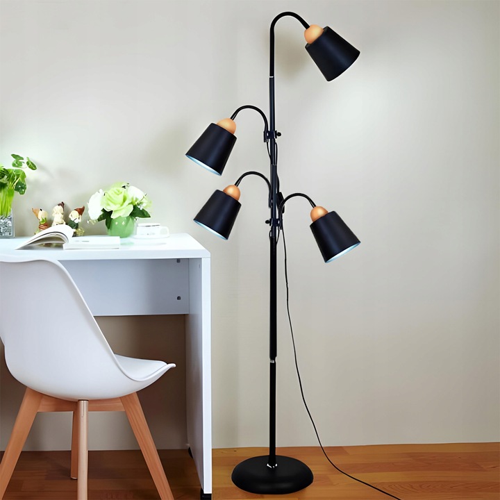 LAMPA STOJĄCA PODŁOGOWA 4xE27 REGULOWANA ELEGANCKA PODŁOGOWA 190cm