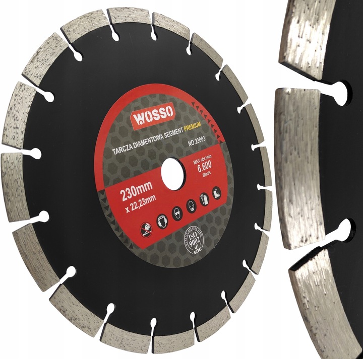 TARCZA DIAMENTOWA SEGMENTOWA 230MM DO BETONU KOSTKI CEGŁY SEGMENT PRO