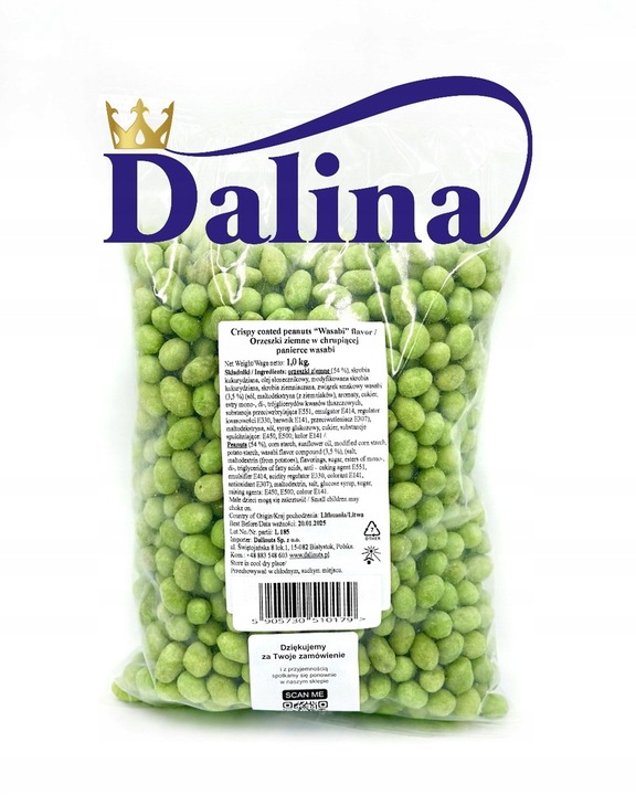 Orzeszki ziemne w panierce WASABI 1000 g Dalina W CIEŚCIE PYSZNE ŚWIEŻE