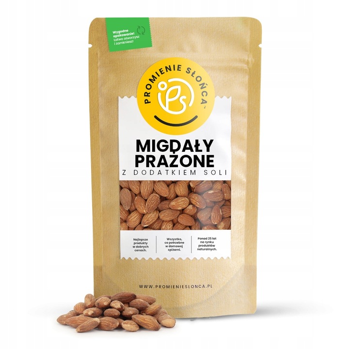 Migdały Prażone Solone 500 g Promienie Słońca